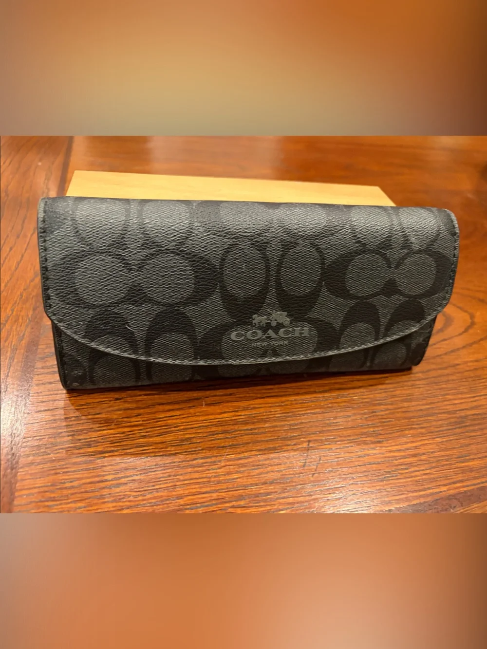 Coach Women’s Black Signature  Wallet - Nearly New!!